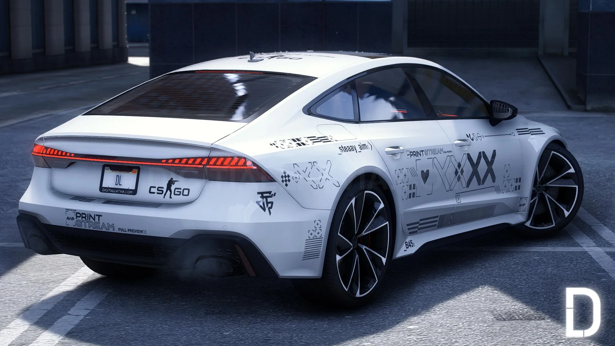 Audi RS7 2023 Printstream | Debadged | Custom Sound | Template - Image 2