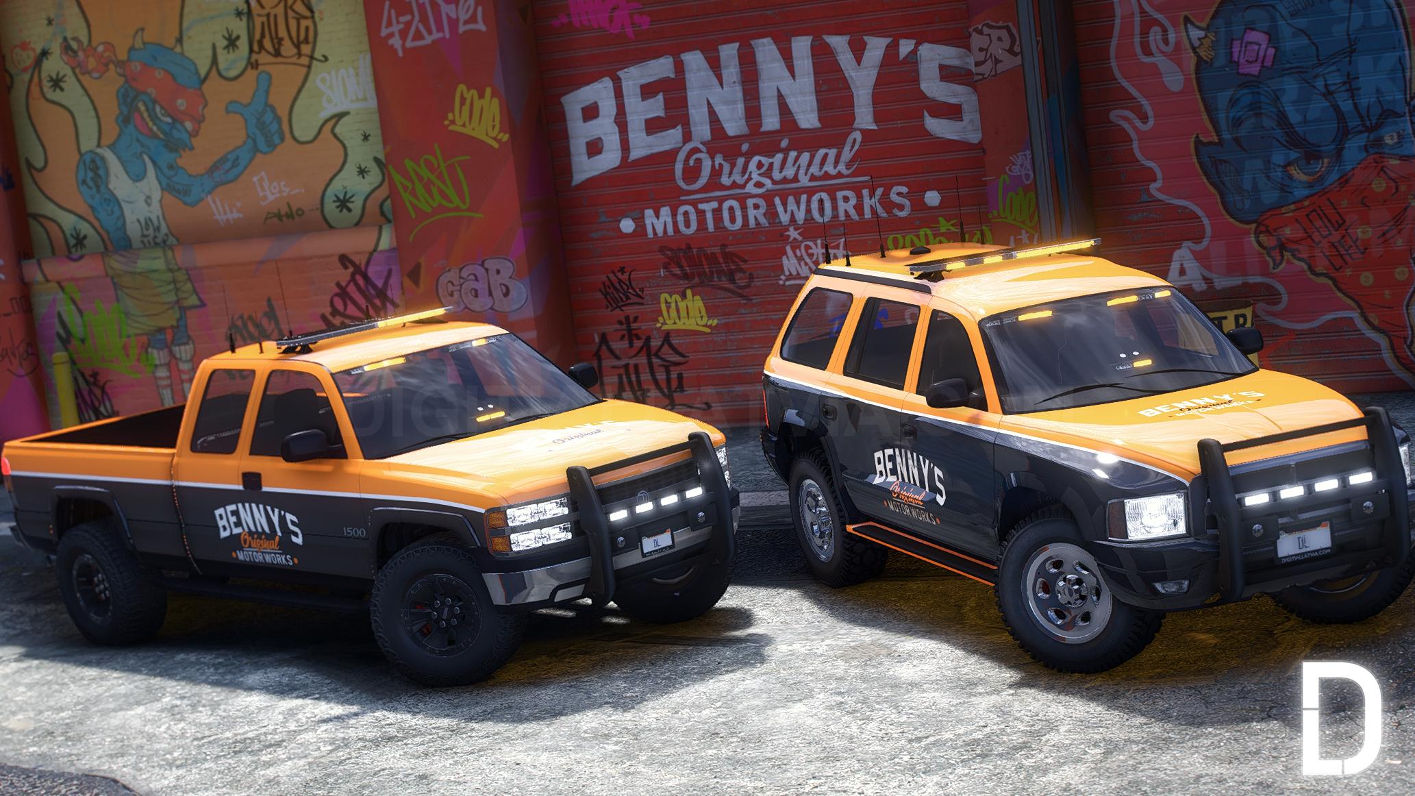 Benny's Mechanics Tow Vanilla Pack | 10 Vehicles | Templates - Image 10