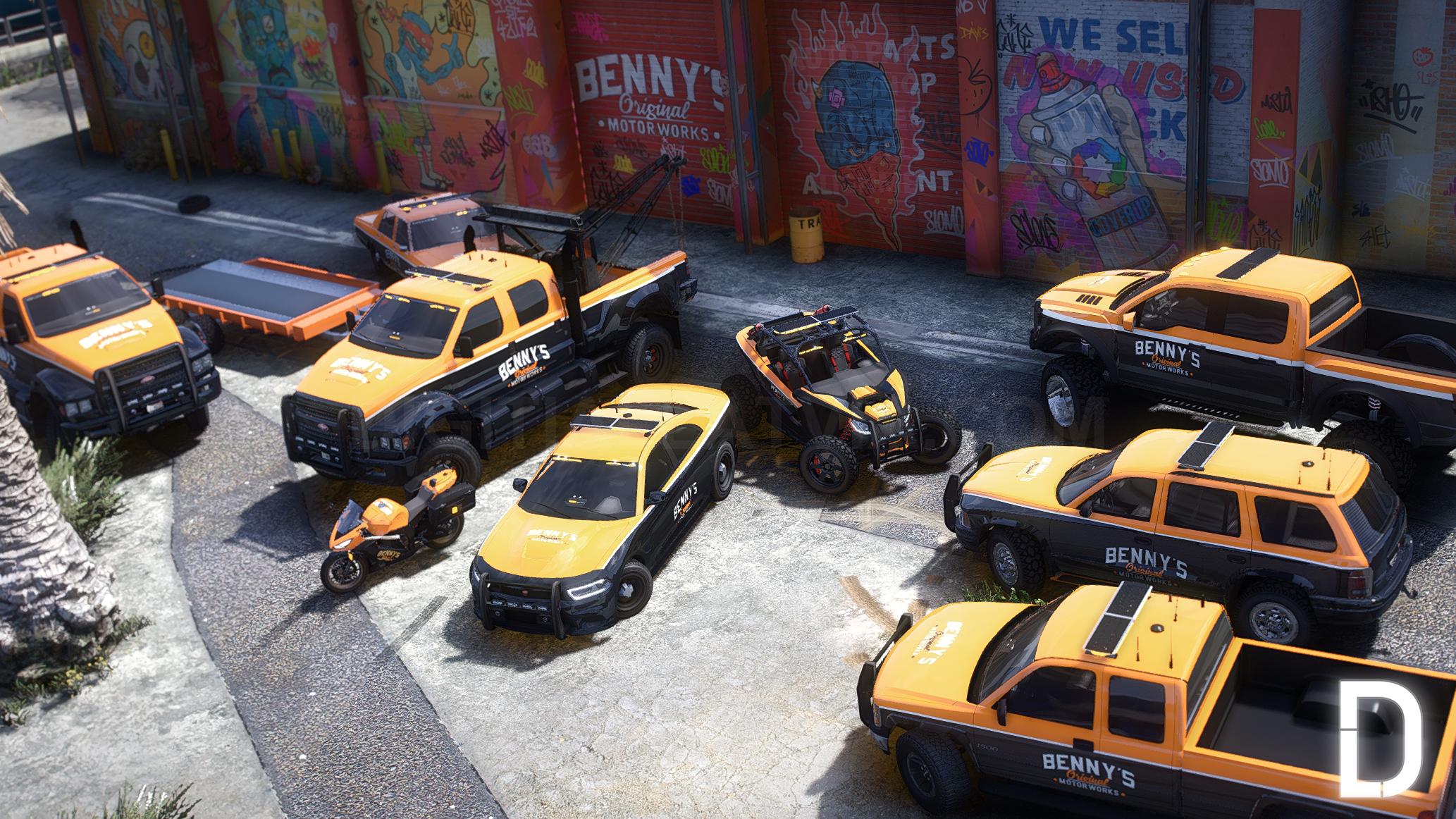 Benny's Mechanics Tow Vanilla Pack | 10 Vehicles | Templates - Image 3