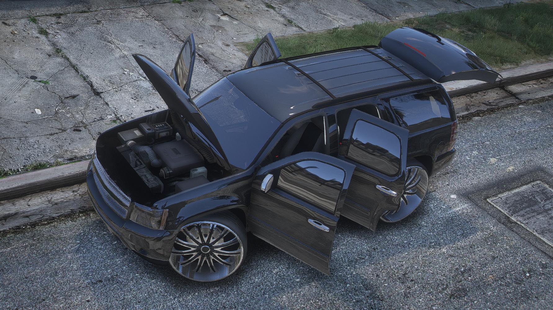 Chevrolet Tahoe LTZ 2014 Donk | Debadged | Template - Image 3