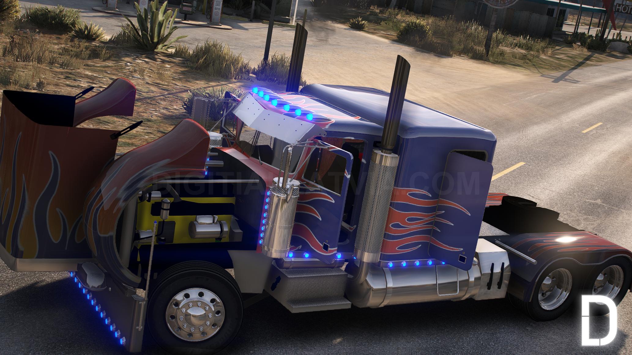 Peterbilt 379 Optimus Prime | Debadged | Template - Image 3